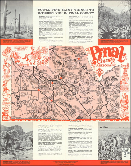 67-Arizona and Pictorial Maps Map By Pinal County Development Board