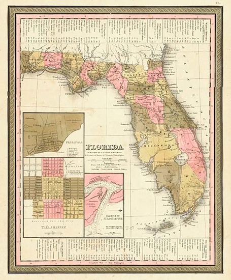 27-Southeast Map By Samuel Augustus Mitchell