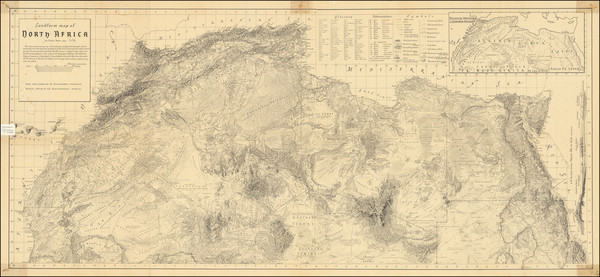 26-North Africa Map By Erwin Raisz