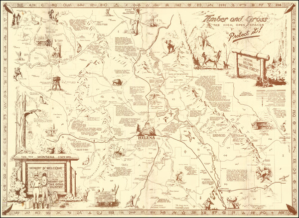 43-Montana and Pictorial Maps Map By Phil H. Murphy