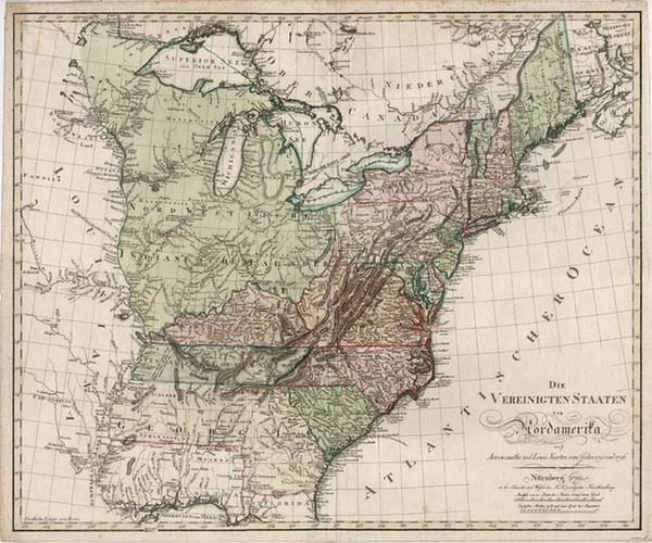 29-United States, Mid-Atlantic, South and Midwest Map By Schneider und Weigelschen