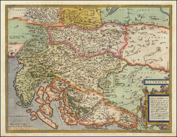 40-Balkans Map By Abraham Ortelius