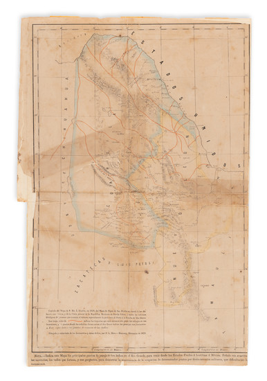 72-Texas and Mexico Map By F. L. Mier