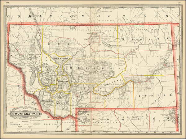 94-Montana Map By George F. Cram