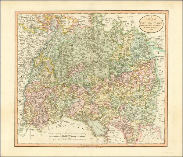 81-Süddeutschland Map By John Cary