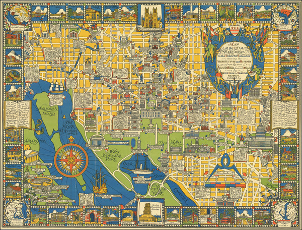 94-Washington, D.C. and Pictorial Maps Map By Edwin Olsen  &  Blake Clark