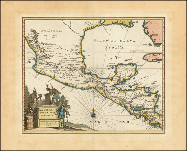 94-Mexico and Central America Map By John Ogilby