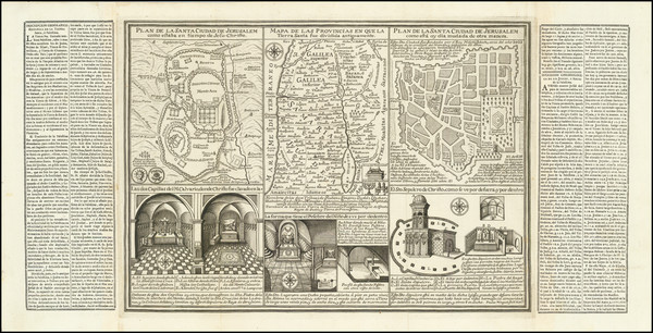 85-Holy Land and Jerusalem Map By Pablo Minguet