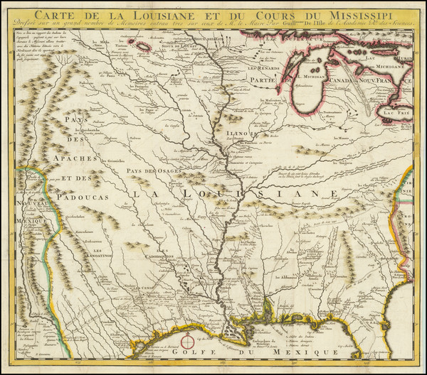 61-South, Southeast, Texas, Midwest, Plains, Southwest and Rocky Mountains Map By J.F. Bernard