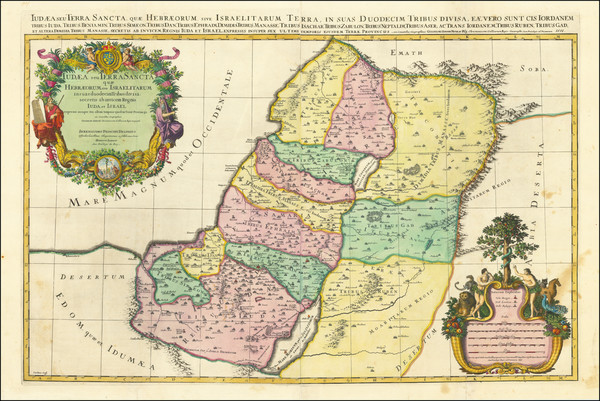 89-Holy Land Map By Alexis-Hubert Jaillot