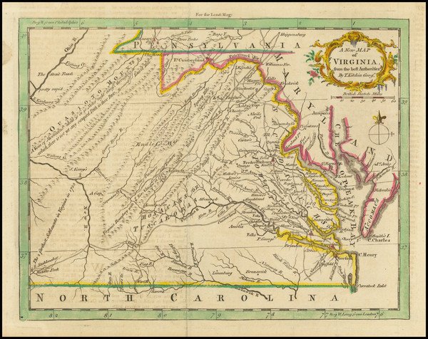 35-West Virginia, Southeast and Virginia Map By London Magazine