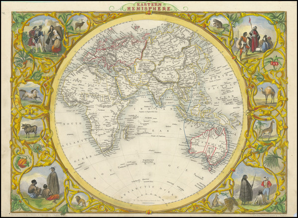 76-Eastern Hemisphere Map By John Tallis