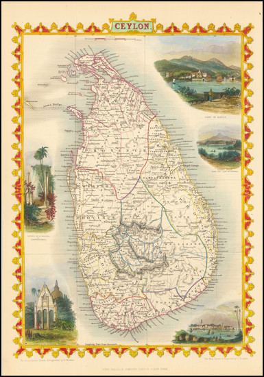 87-Sri Lanka Map By John Tallis