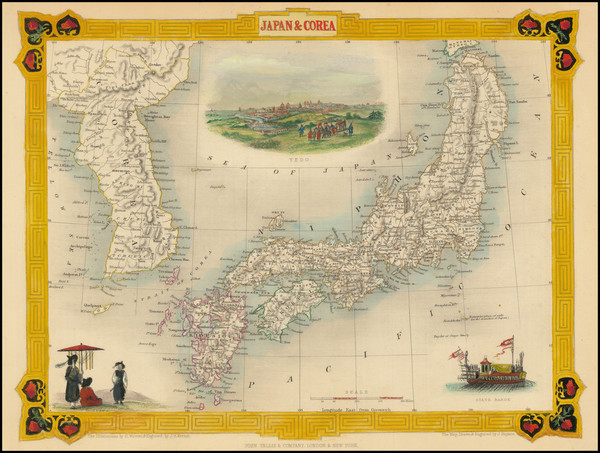 52-Japan and Korea Map By John Tallis