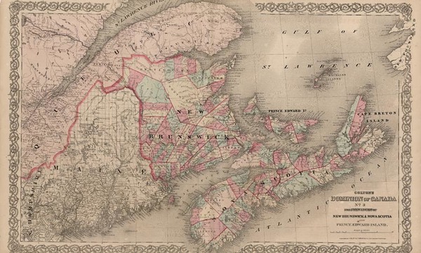 14-Canada Map By G.W.  & C.B. Colton