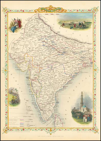 32-India Map By John Tallis