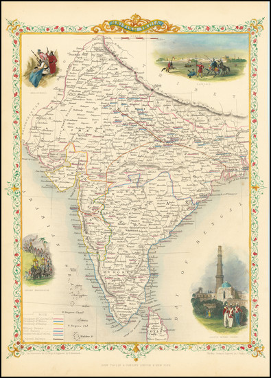 52-India Map By John Tallis