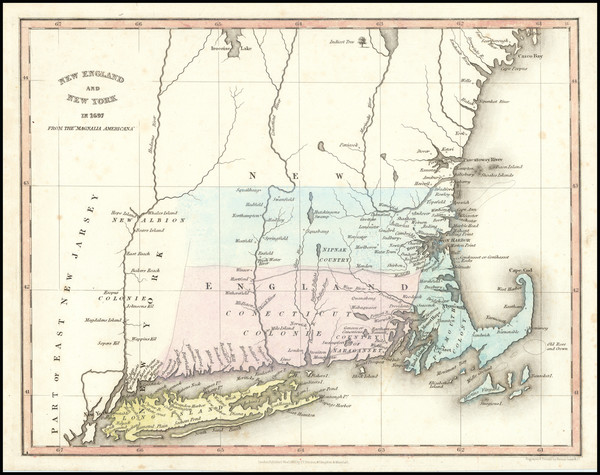 77-New England, Connecticut, Maine, Massachusetts and New Hampshire Map By Hinton, Simpkin & M