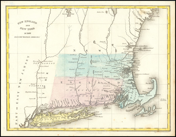 37-New England, Connecticut, Maine, Massachusetts and New Hampshire Map By Hinton, Simpkin & M