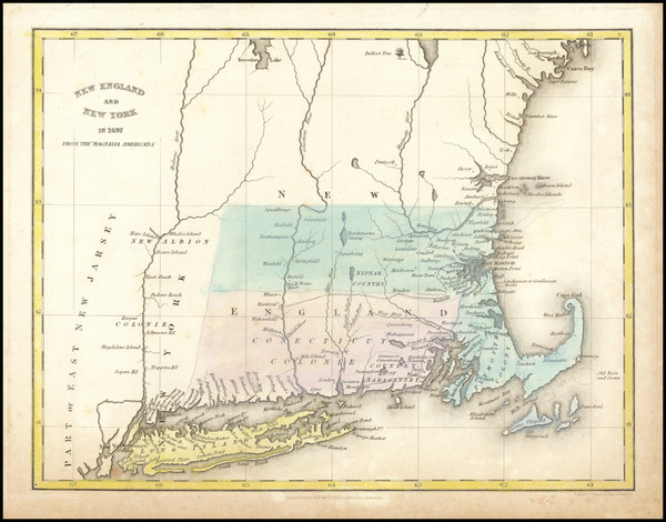 49-New England, Connecticut, Maine, Massachusetts and New Hampshire Map By Hinton, Simpkin & M