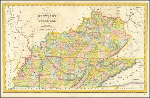 97-Kentucky and Tennessee Map By Hinton, Simpkin & Marshall