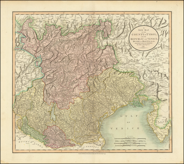 78-Austria and Northern Italy Map By John Cary