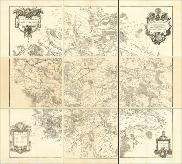 53-Paris and Île-de-France Map By F. de la Pointe / Jean-Dominique Cassini