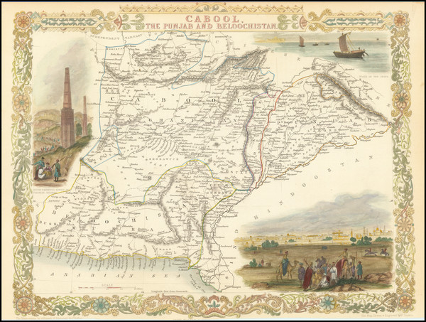 53-India, Central Asia & Caucasus and Middle East Map By John Tallis