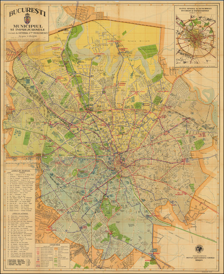 87-Romania Map By Institutul Cartografic Unirea din Braşov