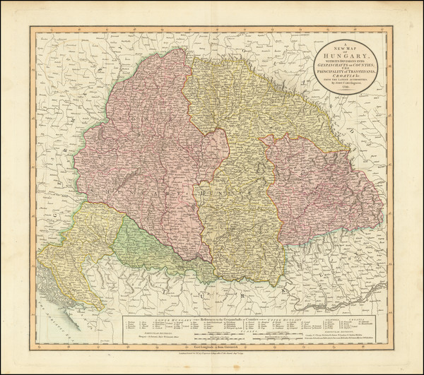 35-Hungary, Romania, Czech Republic & Slovakia and Balkans Map By John Cary