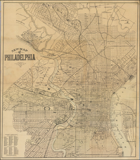 45-Philadelphia Map By E. W. Smith & Co.