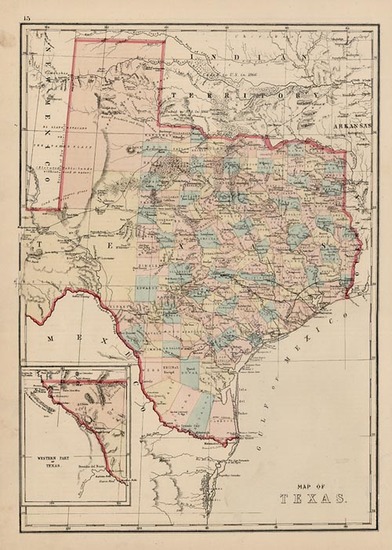 2-Texas Map By H.H. Lloyd