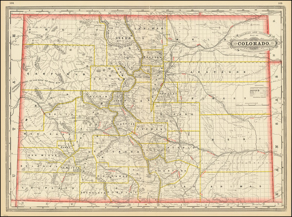 17-Colorado and Colorado Map By George F. Cram