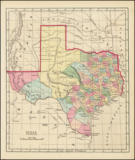 75-Texas Map By Sidney Morse