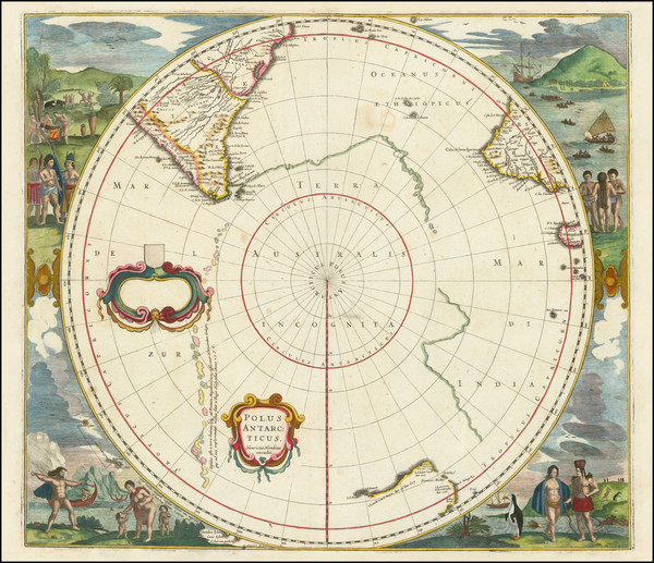 48-Polar Maps Map By Henricus Hondius