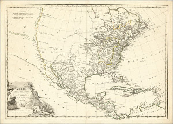 32-United States and North America Map By Louis Brion de la Tour / Esnauts & Rapilly