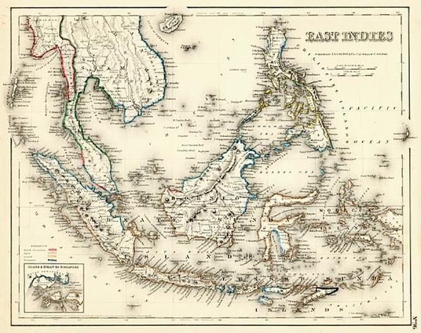 80-Asia, Southeast Asia and Philippines Map By Joseph Hutchins Colton