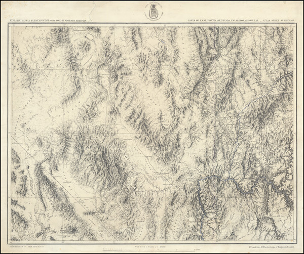 100-Nevada and California Map By George M. Wheeler