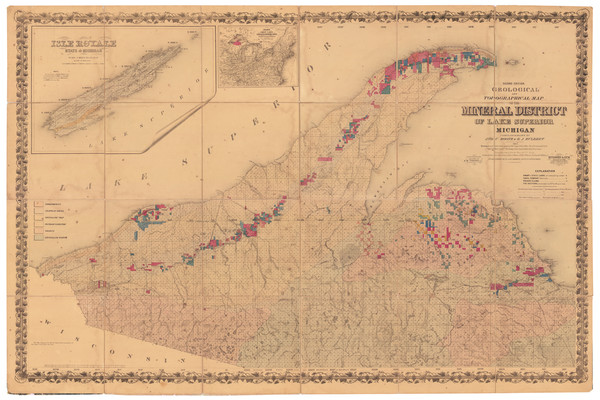 24-Michigan Map By Jonathan C. Booth  &  Edwin J. Hulbert