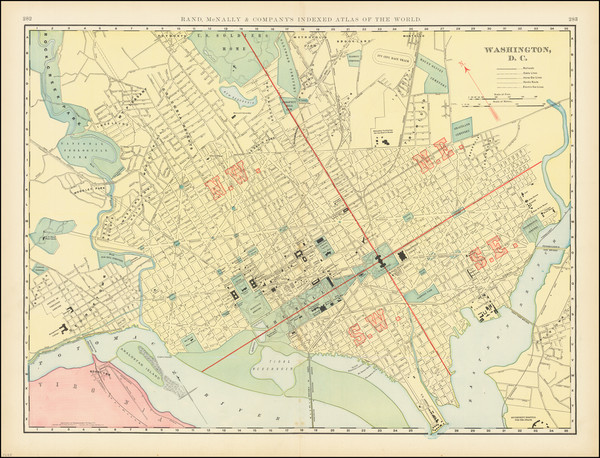 91-Washington, D.C. Map By Rand McNally & Company