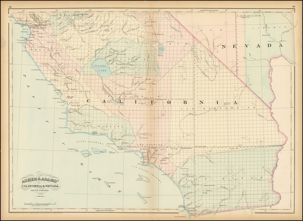 40-Nevada and California Map By Asher  &  Adams