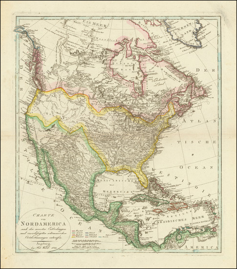 51-North America Map By Johann Walch