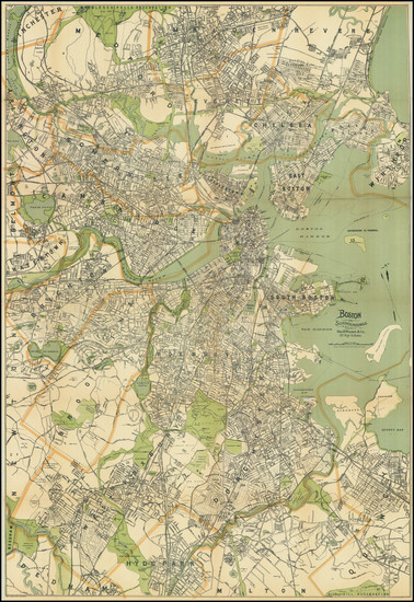 84-Boston Map By George H. Walker & Co.