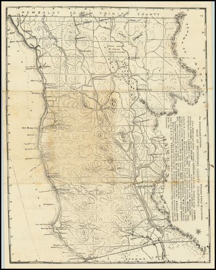 64-California Map By Mendocino County Clerk