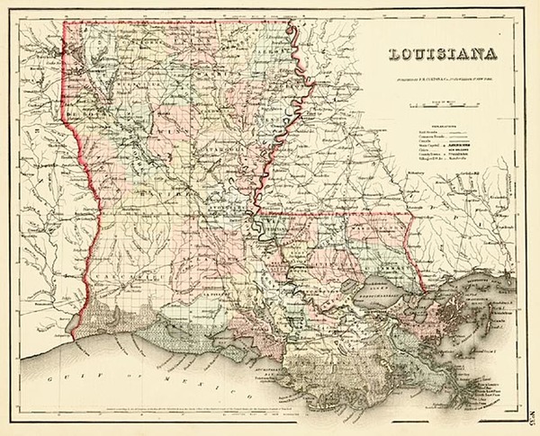 70-South Map By Joseph Hutchins Colton