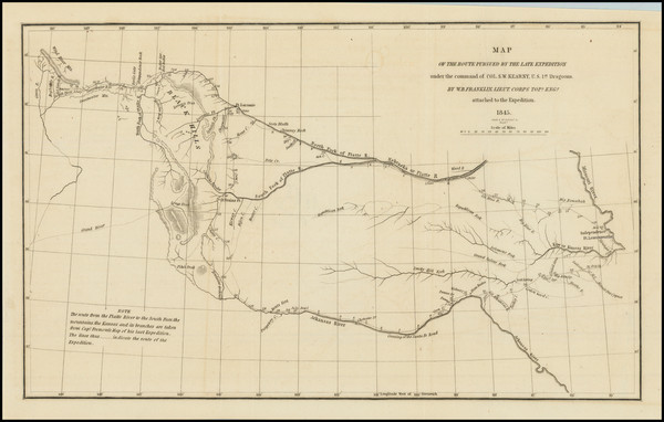 7-Kansas, Nebraska, South Dakota, Colorado, Colorado and Wyoming Map By Stephen Watts Kearny