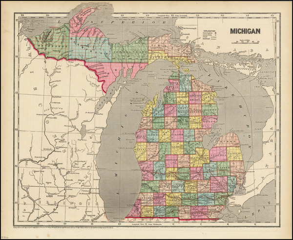 19-Michigan Map By Charles Morse