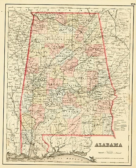 35-South Map By Joseph Hutchins Colton