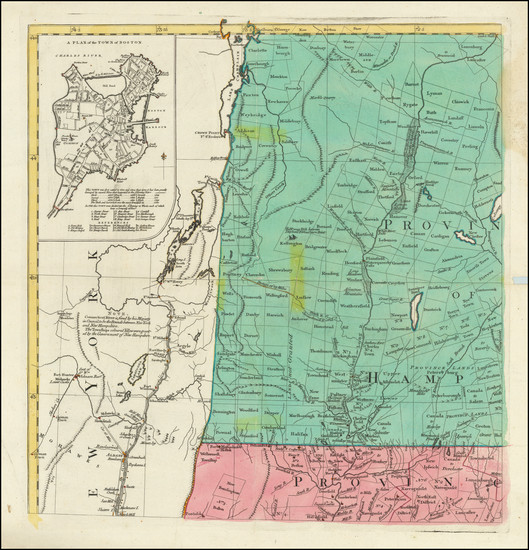 69-New England, Vermont, New York State and Boston Map By Tobias Conrad Lotter