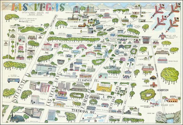 66-Nevada Map By Marsha Bayyat / Susan P. Bayrd / Pro Art Ltd.